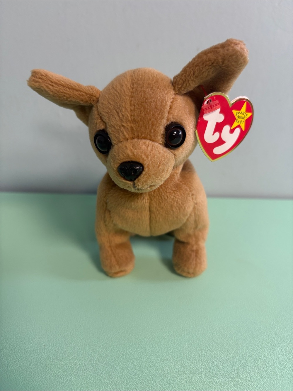 Ty Beanie Original Baby Tiny the Chihuahua Plush Stuffed Animal, Kids Plush Toy